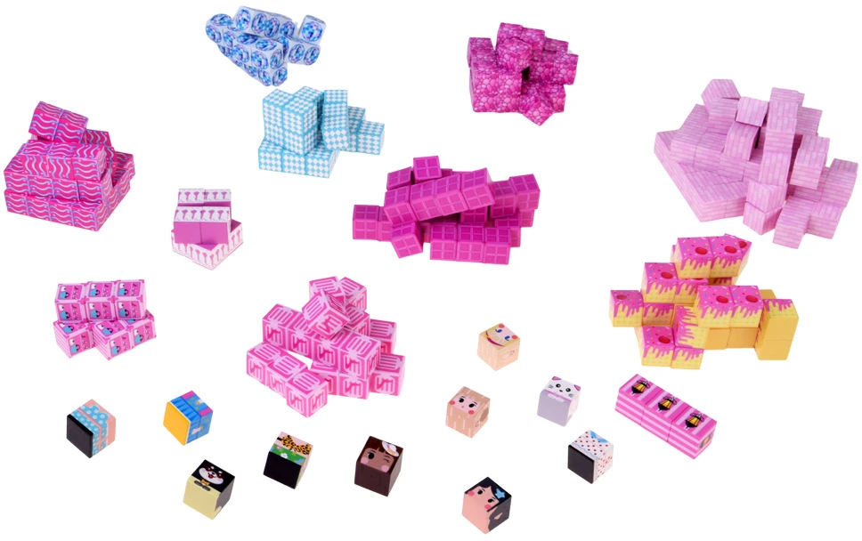 Jokomisiada Magnetic blocks HOUSE - construction cubes and pikselių 261 pieces ZA 6351
