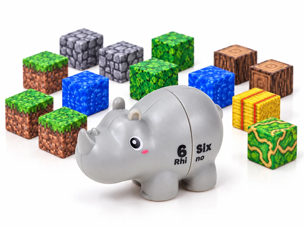 Jokomisiada Magnetic blocks RHINO construction cubes and pikselių 47pcs ZA6605