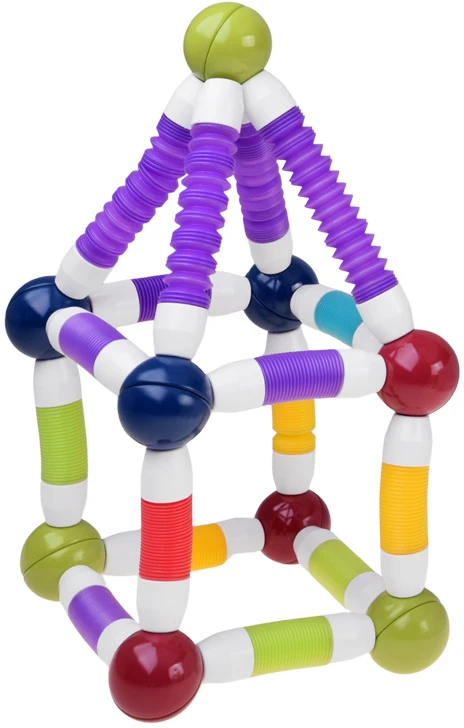 Jokomisiada Magnetic blocks TUBES - flexible construction set 226pcs ZA6547