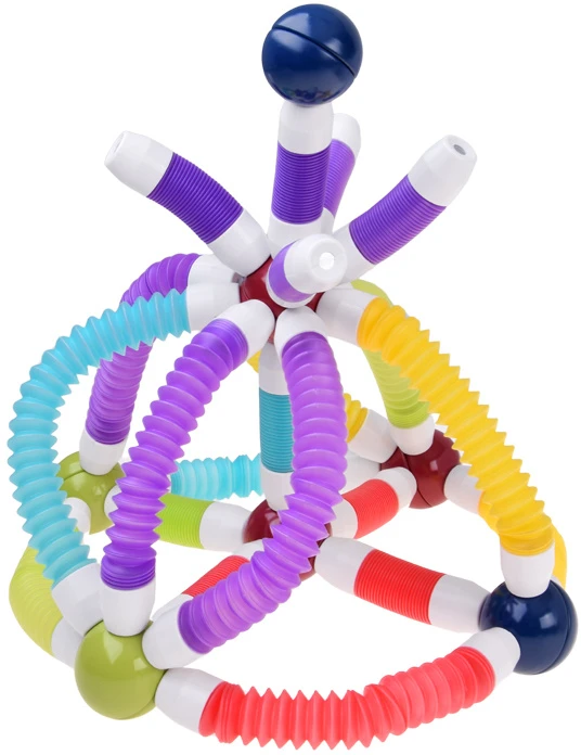 Jokomisiada Magnetic blocks TUBES - flexible construction set 226pcs ZA6547