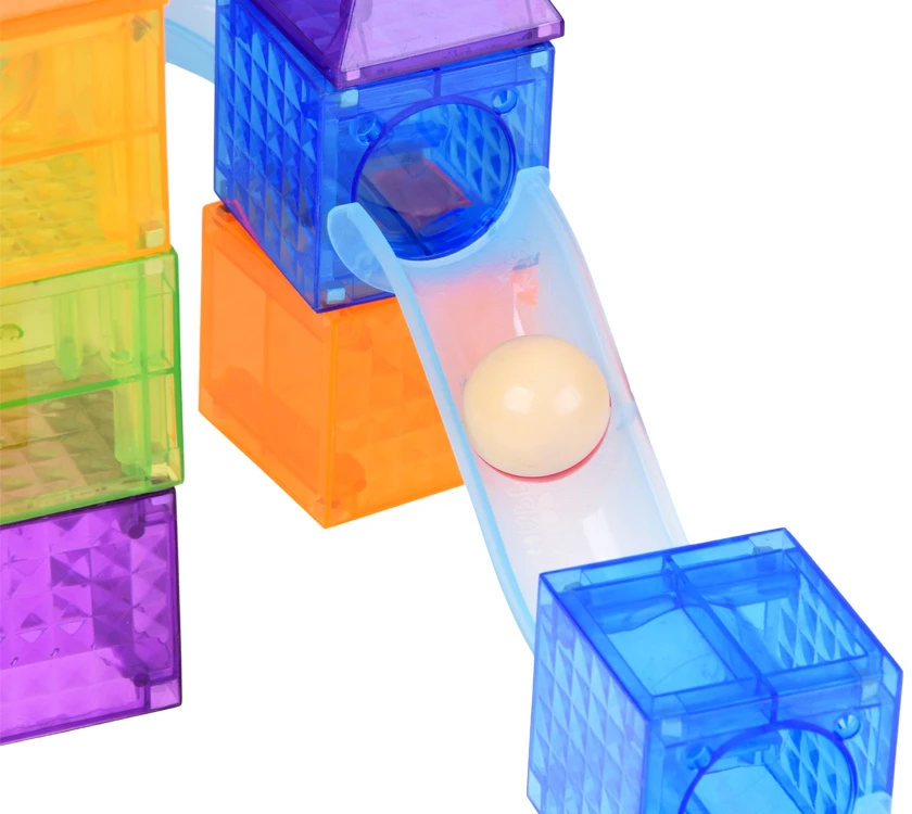 Jokomisiada Magnetic Building Blocks Marble Run Ball Track 75 Pieces ZA6315
