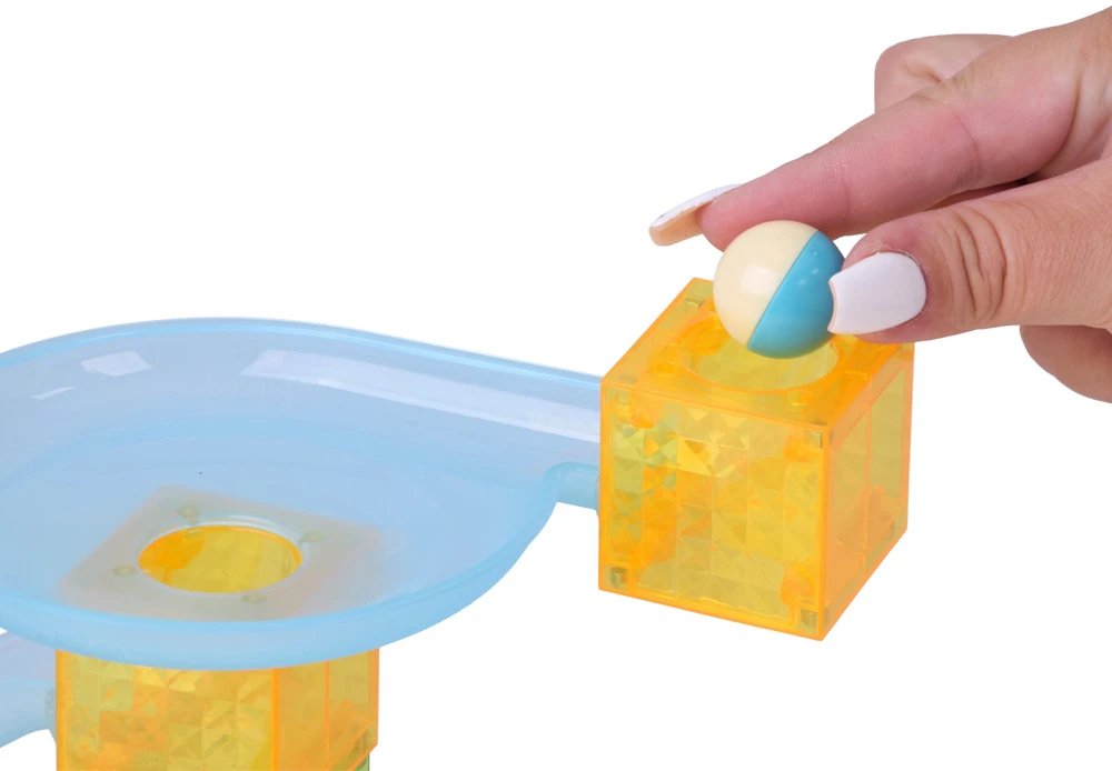 Jokomisiada Magnetic Building Blocks Marble Run Ball Track 75 Pieces ZA6315