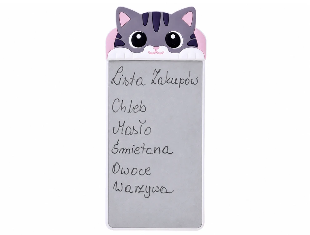 Jokomisiada Magnetic CAT Šaldytuvas Notepad Reusable Writing Board with Stylus ZA6461