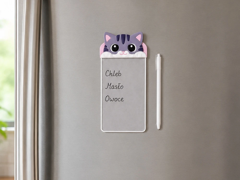 Jokomisiada Magnetic CAT Šaldytuvas Notepad Reusable Writing Board with Stylus ZA6461