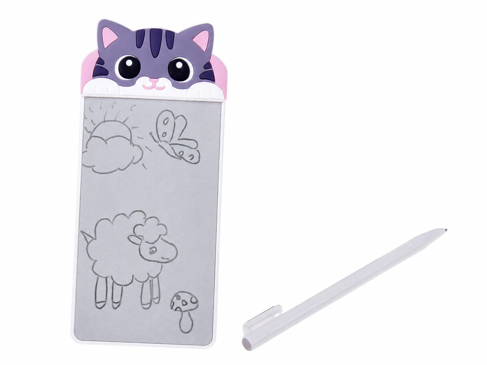 Jokomisiada Magnetic CAT Šaldytuvas Notepad Reusable Writing Board with Stylus ZA6461