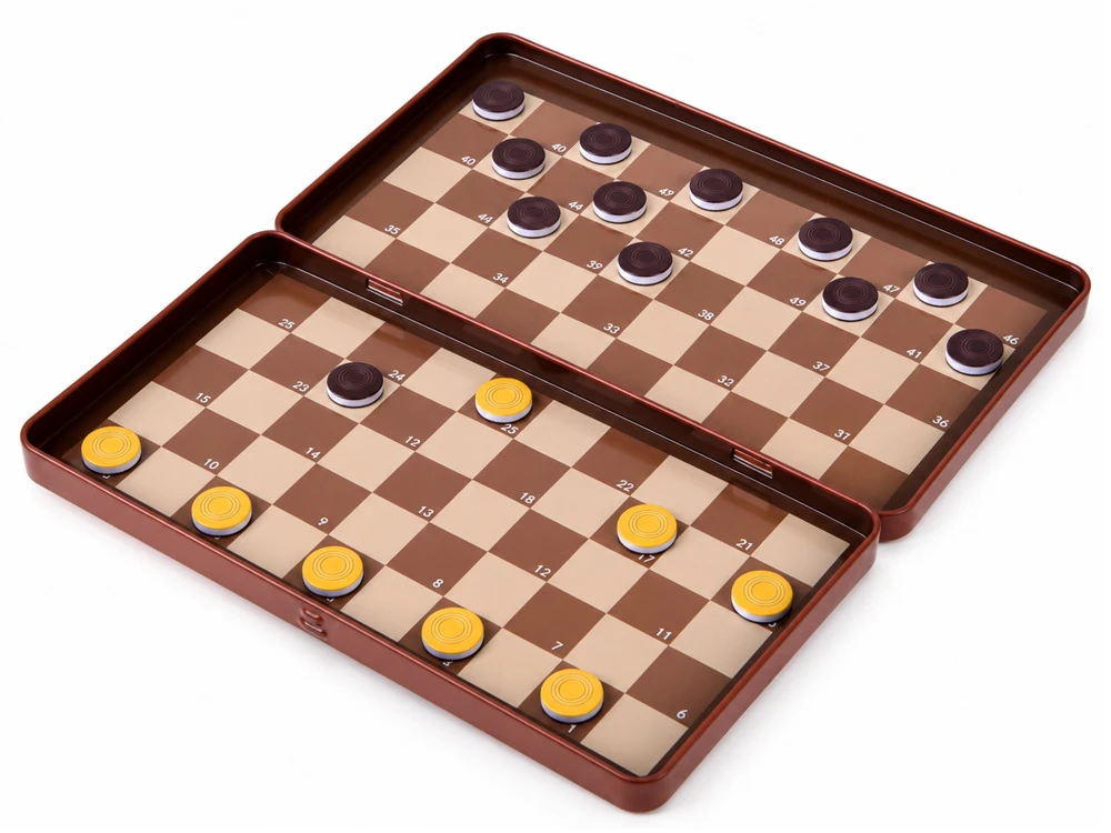 Jokomisiada Magnetic CHECKERS game - magnetic POCKET - for 2 people GR0838