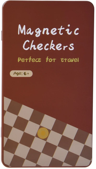 Jokomisiada Magnetic CHECKERS game - magnetic POCKET - for 2 people GR0838