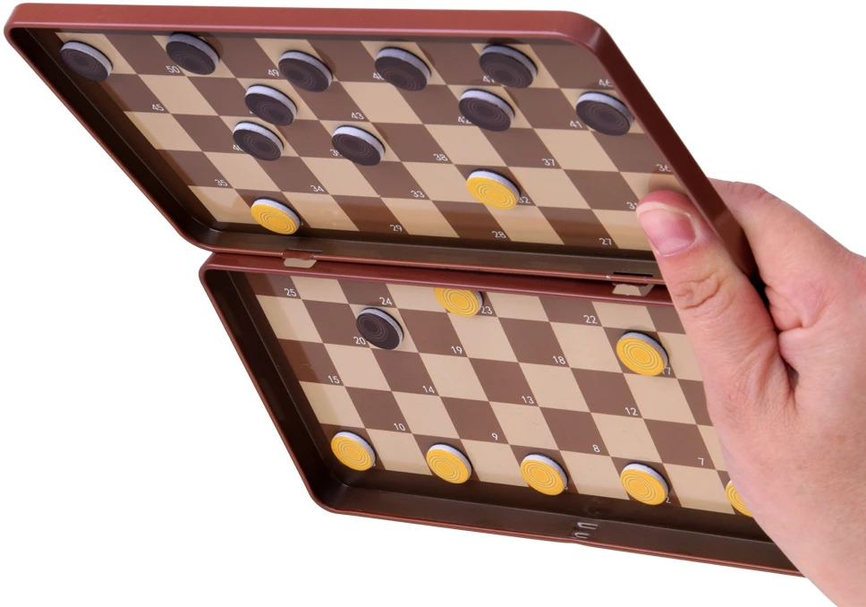 Jokomisiada Magnetic CHECKERS game - magnetic POCKET - for 2 people GR0838