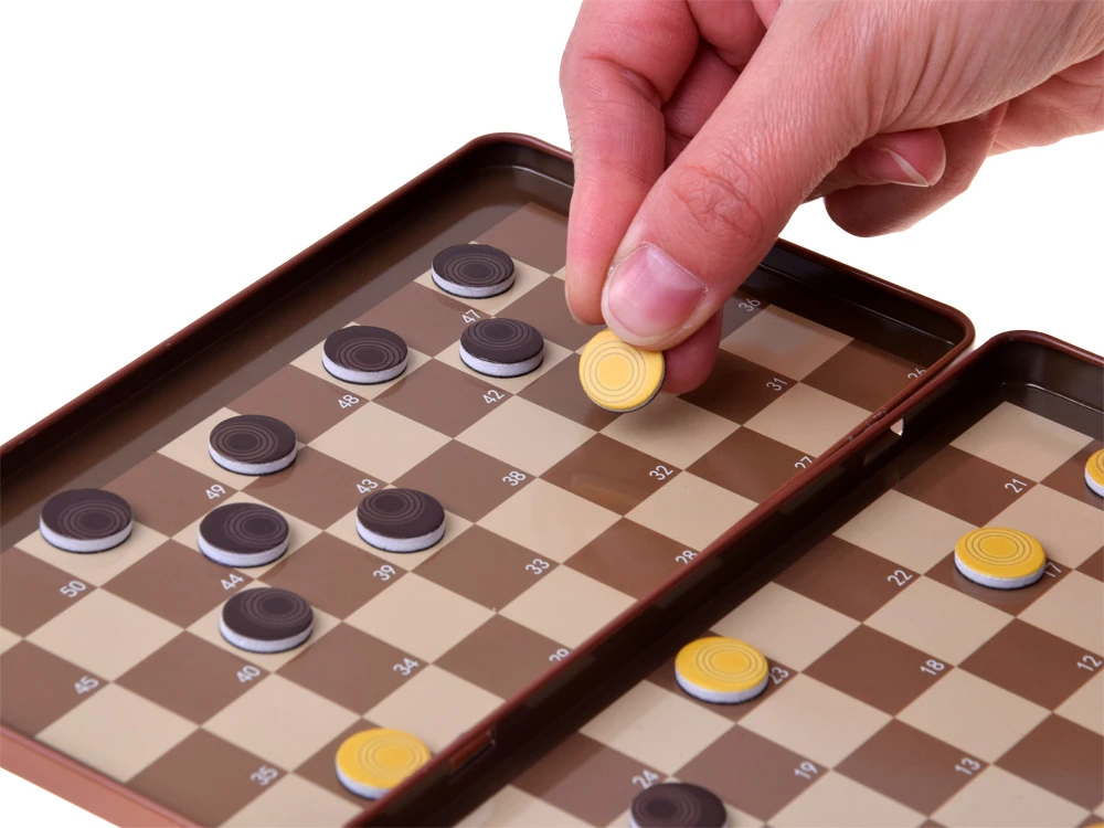 Jokomisiada Magnetic CHECKERS game - magnetic POCKET - for 2 people GR0838