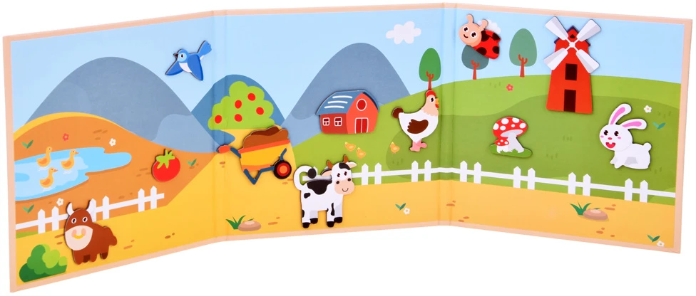 Dėlionė Jokomisiada Magnetic Farm Puzzle Animals Board 30 Magnets ZA6405