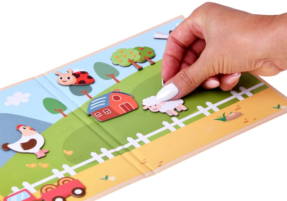 Dėlionė Jokomisiada Magnetic Farm Puzzle Animals Board 30 Magnets ZA6405