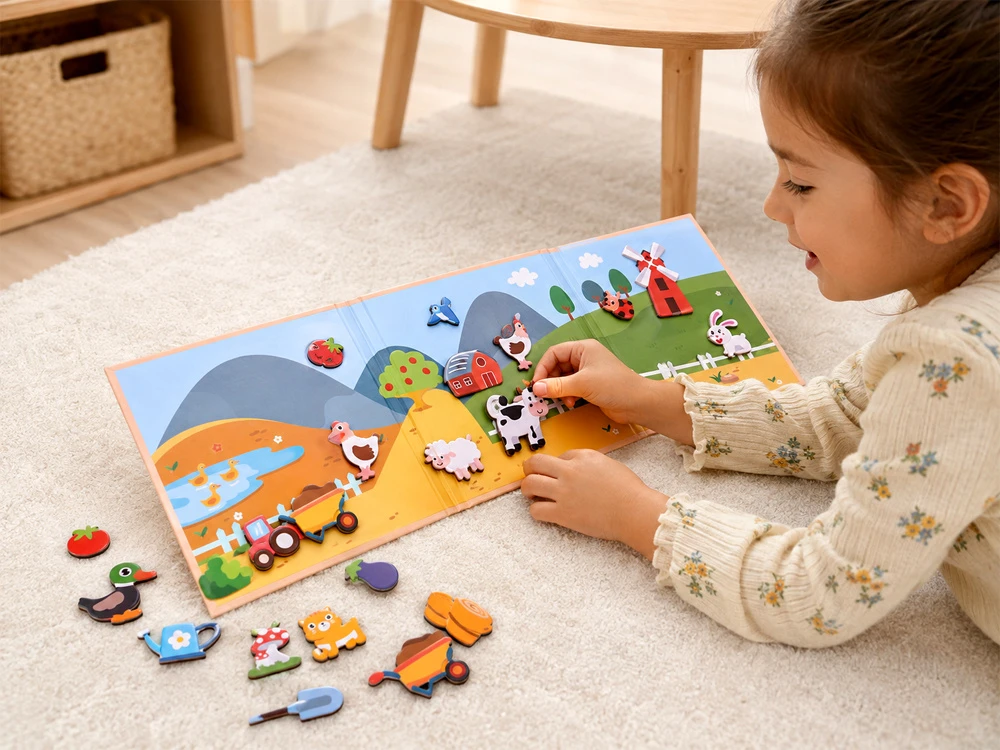 Dėlionė Jokomisiada Magnetic Farm Puzzle Animals Board 30 Magnets ZA6405