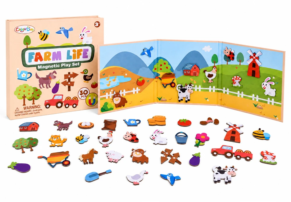 Dėlionė Jokomisiada Magnetic Farm Puzzle Animals Board 30 Magnets ZA6405
