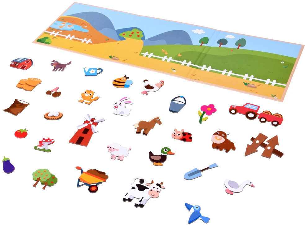Dėlionė Jokomisiada Magnetic Farm Puzzle Animals Board 30 Magnets ZA6405