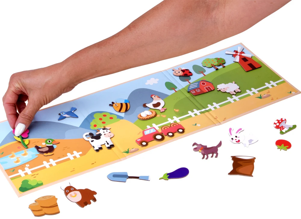 Dėlionė Jokomisiada Magnetic Farm Puzzle Animals Board 30 Magnets ZA6405