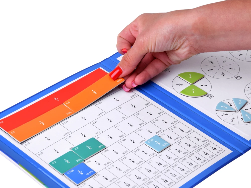 Jokomisiada Magnetic Fraction Learning Set Maths for Kids Fractions ZA6609