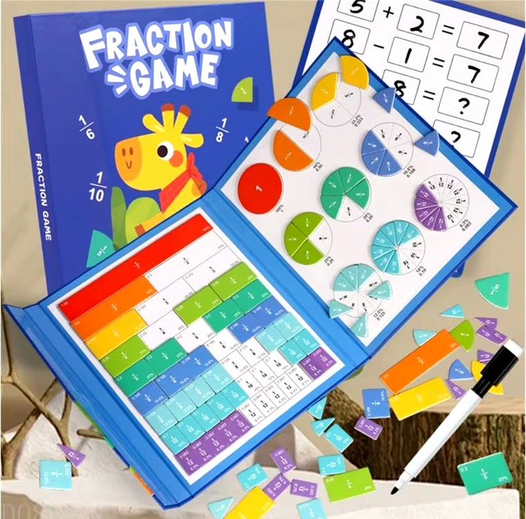 Jokomisiada Magnetic Fraction Learning Set Maths for Kids Fractions ZA6609