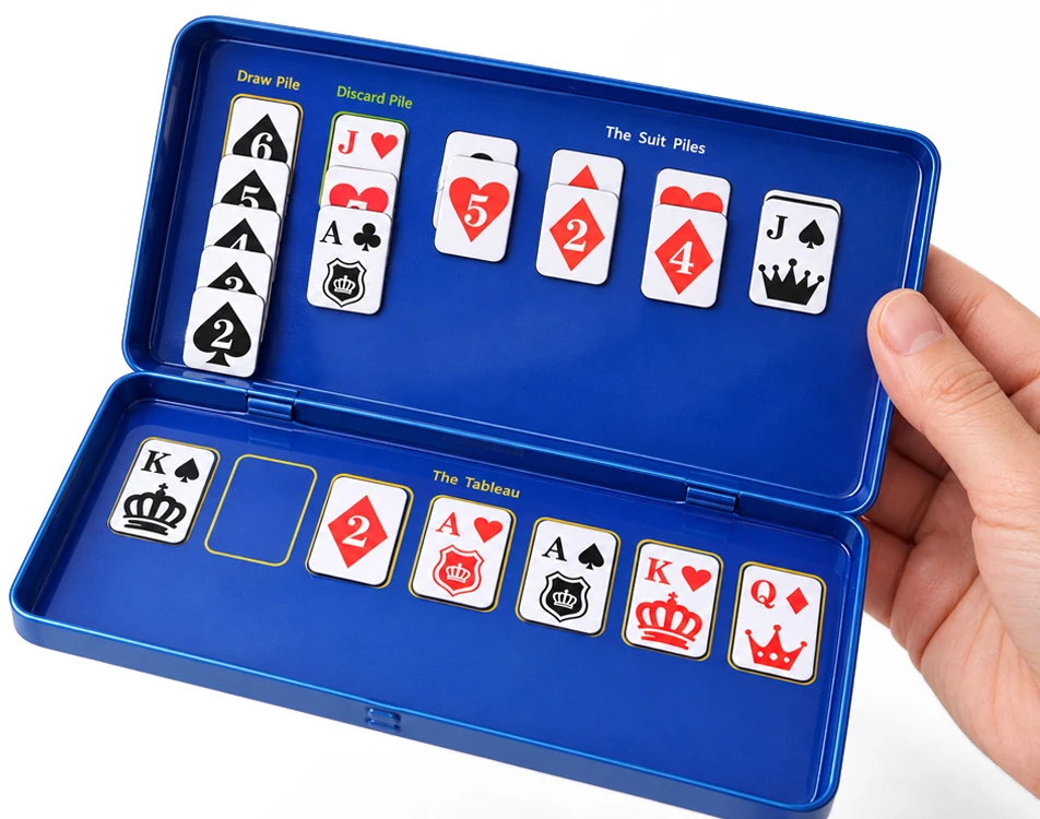 Jokomisiada Magnetic solitaire game - magnetic cards POCKET version for 1 person GR0837