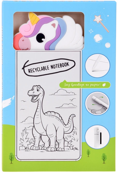 Jokomisiada Magnetic Unicorn Šaldytuvas Notepad Reusable Writing Board with Stylus ZA6460