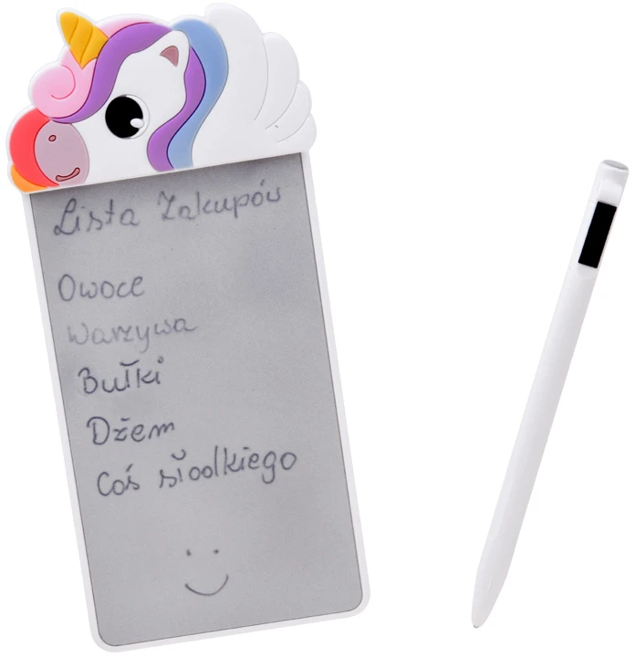 Jokomisiada Magnetic Unicorn Šaldytuvas Notepad Reusable Writing Board with Stylus ZA6460