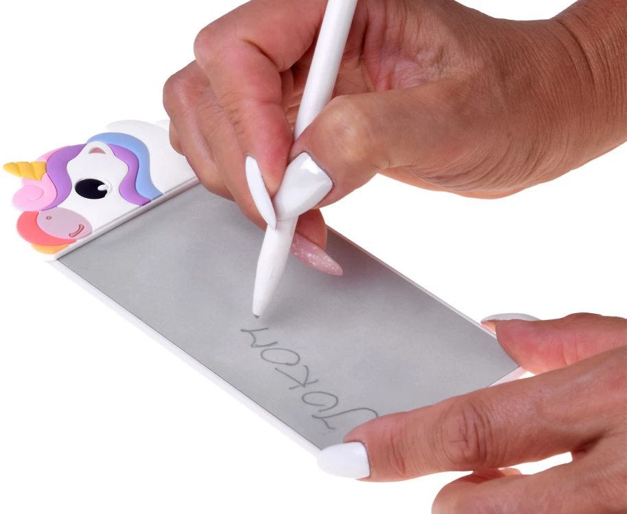 Jokomisiada Magnetic Unicorn Šaldytuvas Notepad Reusable Writing Board with Stylus ZA6460