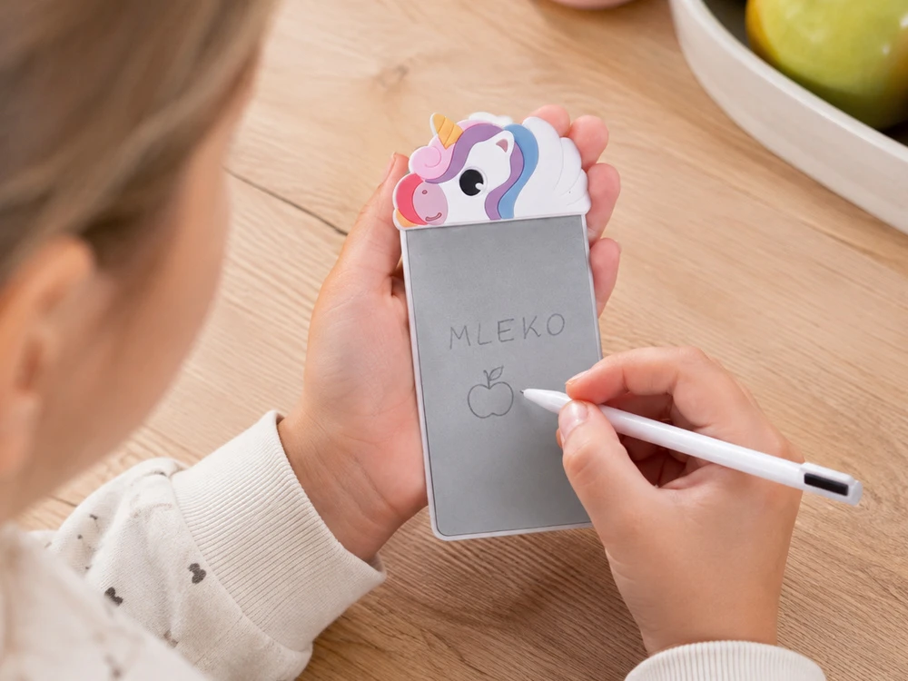 Jokomisiada Magnetic Unicorn Šaldytuvas Notepad Reusable Writing Board with Stylus ZA6460