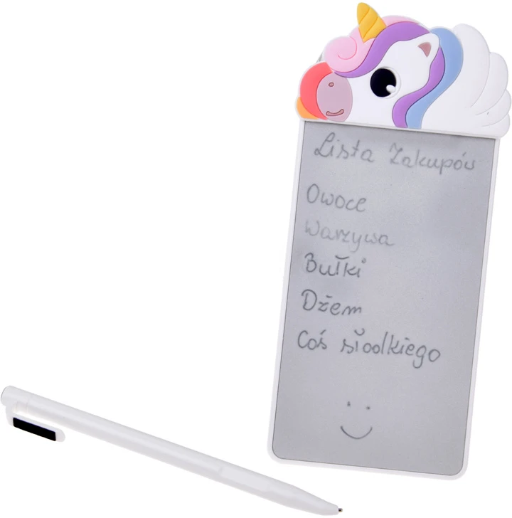 Jokomisiada Magnetic Unicorn Šaldytuvas Notepad Reusable Writing Board with Stylus ZA6460