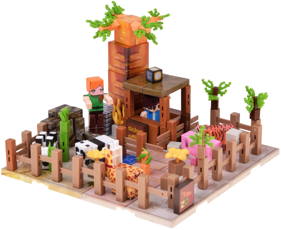 Jokomisiada Magnetic ZOO building blocks - cubes and pikselių 247 pieces ZA6379