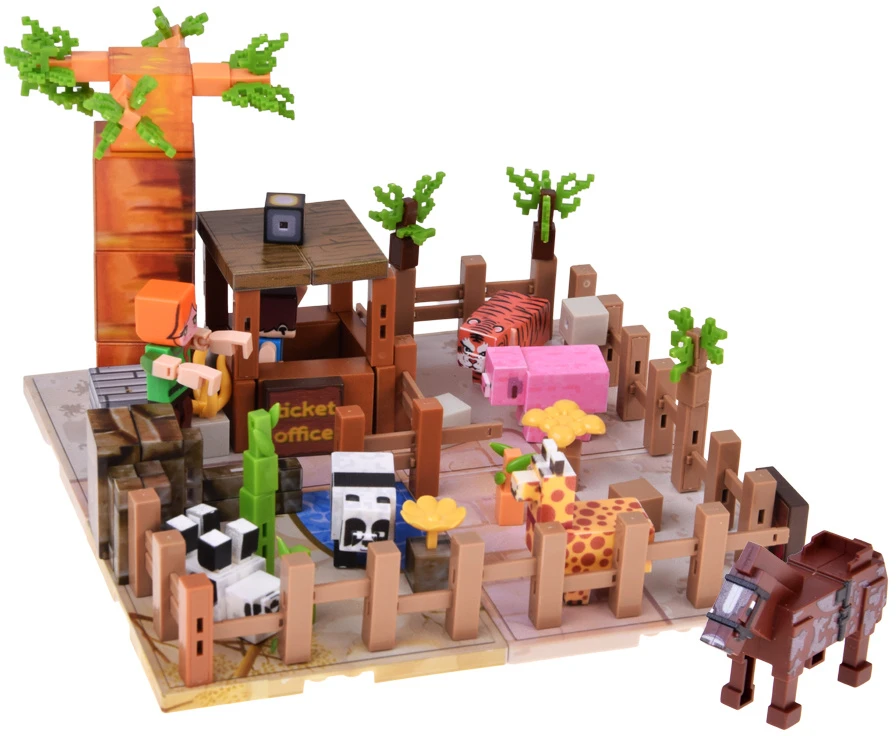 Jokomisiada Magnetic ZOO building blocks - cubes and pikselių 247 pieces ZA6379