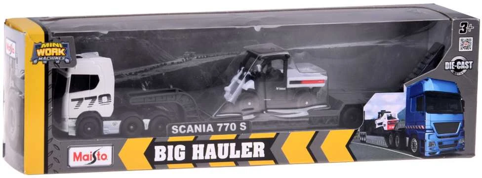 Jokomisiada Maisto Licensed Die-Cast Car SCANIA 770S + Trailer Bulldozer ZA5966