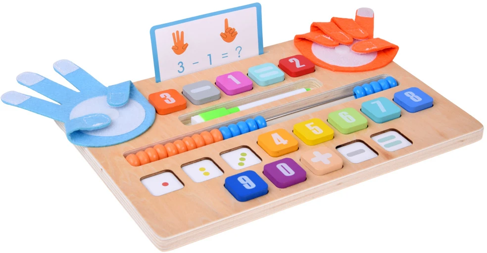 Jokomisiada MATHEMATICS Medinis rinkinys skaičiavimui mokytis Lenta + užduočių kortelės ZA6245