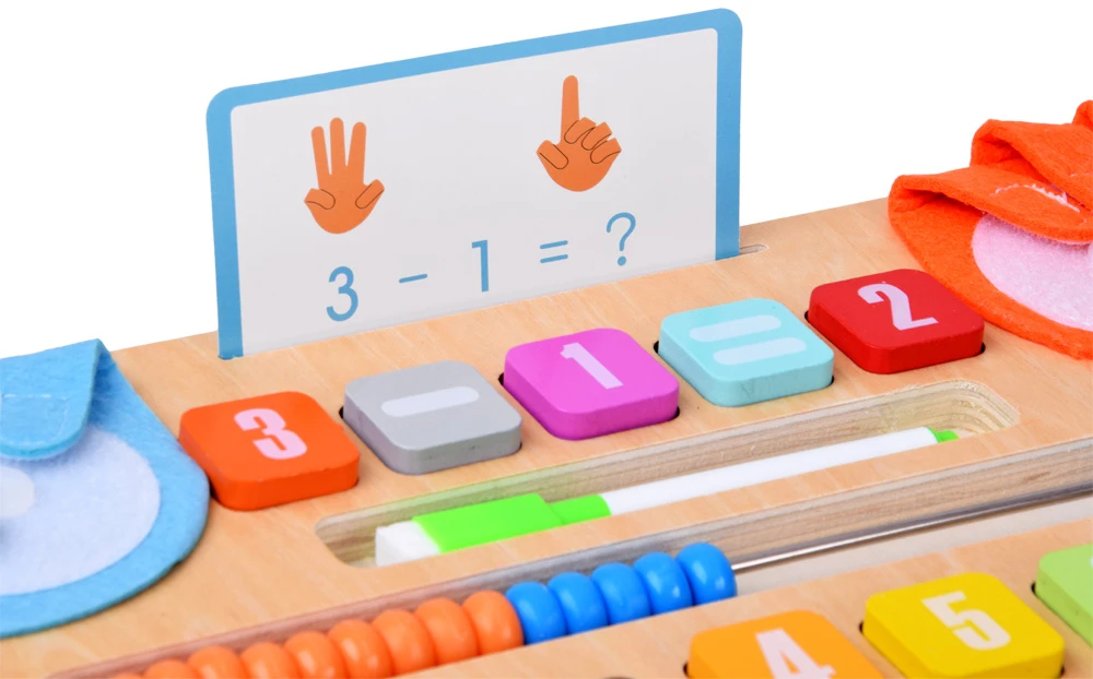 Jokomisiada MATHEMATICS Medinis rinkinys skaičiavimui mokytis Lenta + užduočių kortelės ZA6245