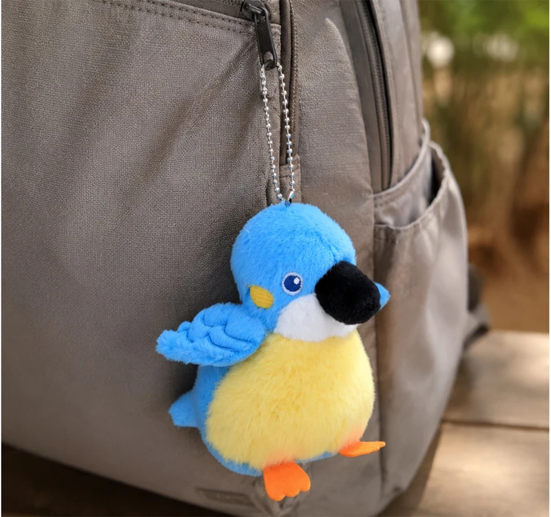 Jokomisiada Mėlyna Felek Plush Bird with Squeaker and Pendant, 13 cm ZA6426