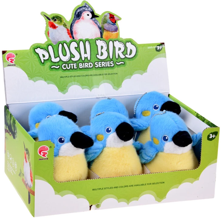 Jokomisiada Mėlyna Felek Plush Bird with Squeaker and Pendant, 13 cm ZA6426