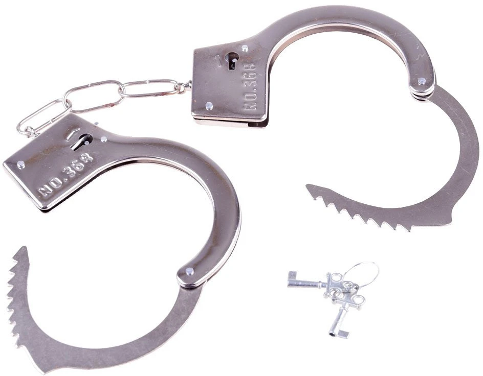 Jokomisiada Metal handcuffs police fun key ZA3368