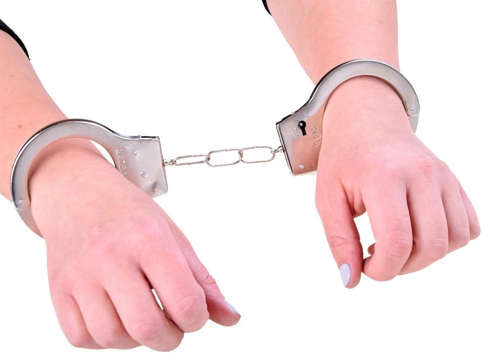 Jokomisiada Metal handcuffs police fun key ZA3368