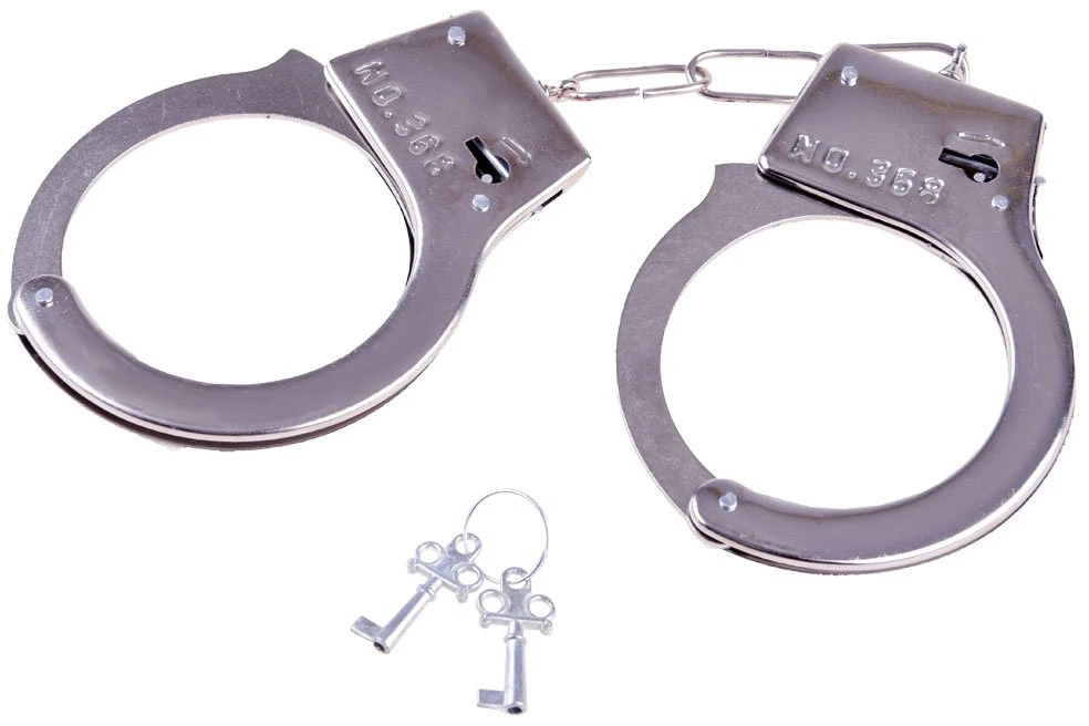 Jokomisiada Metal handcuffs police fun key ZA3368