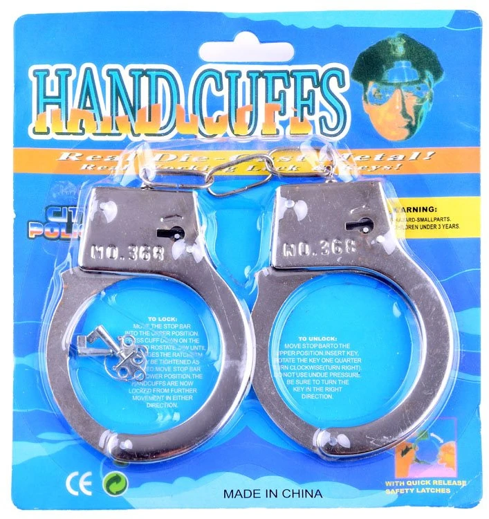 Jokomisiada Metal handcuffs police fun key ZA3368