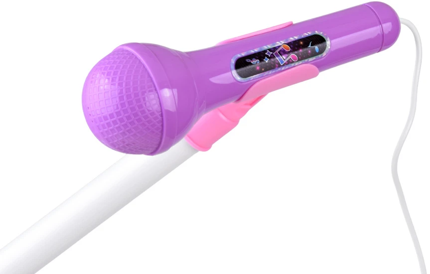 Jokomisiada Microphone x2 on an adjustable stand KARAOKE SET for children IN0192