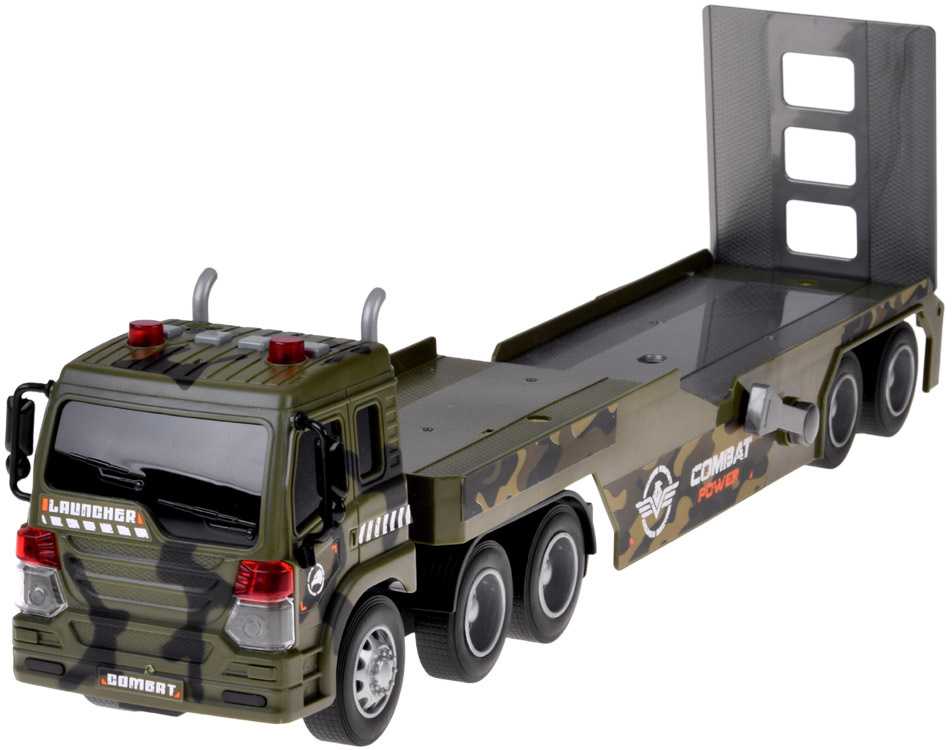 Jokomisiada Military Transport Truck Set – Army Tank, Helicopter & Truck with Friction Power, Lights and Sounds