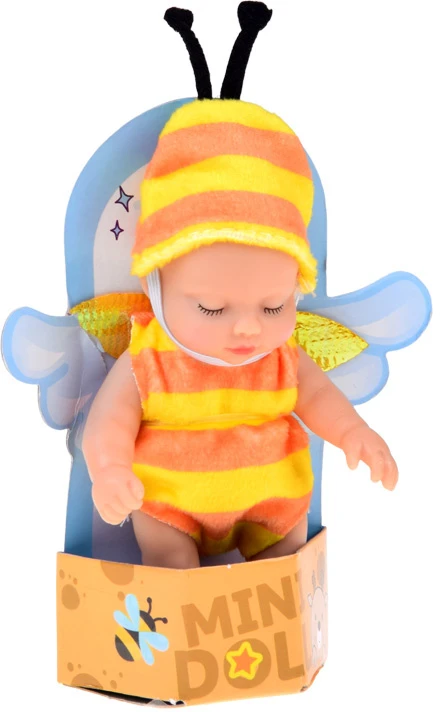 Jokomisiada Mini Baby Doll Bee 11 cm Movable Arms, Legs and Head ZA6454