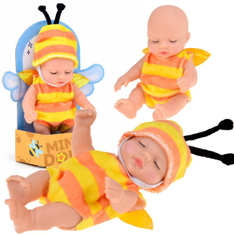 Jokomisiada Mini Baby Doll Bee 11 cm Movable Arms, Legs and Head ZA6454