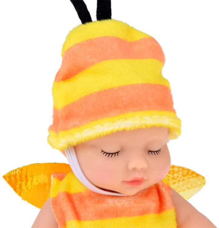 Jokomisiada Mini Baby Doll Bee 11 cm Movable Arms, Legs and Head ZA6454