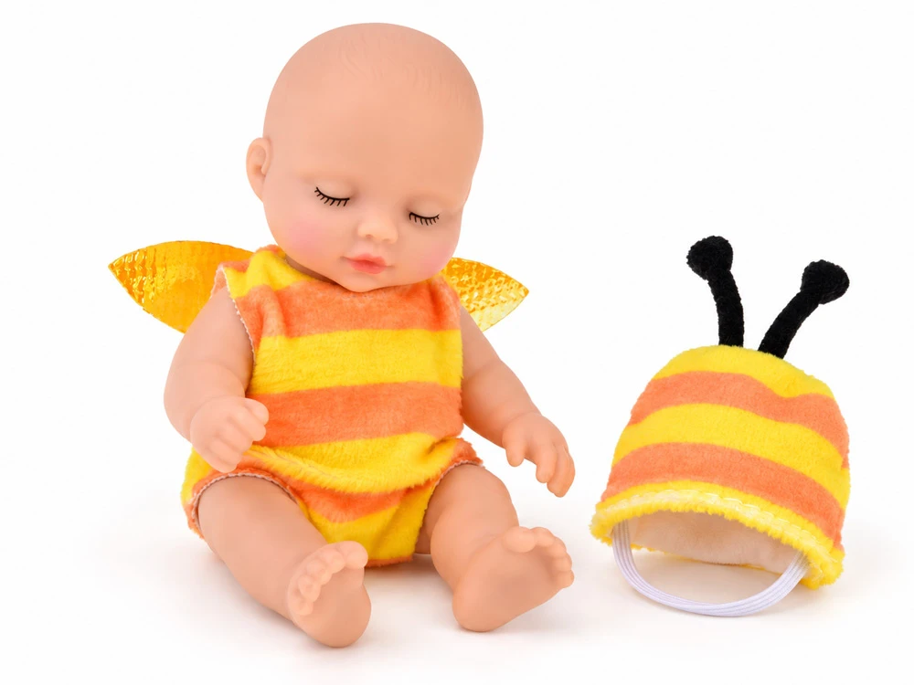 Jokomisiada Mini Baby Doll Bee 11 cm Movable Arms, Legs and Head ZA6454