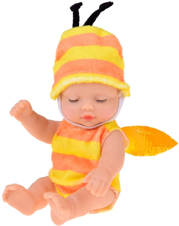 Jokomisiada Mini Baby Doll Bee 11 cm Movable Arms, Legs and Head ZA6454