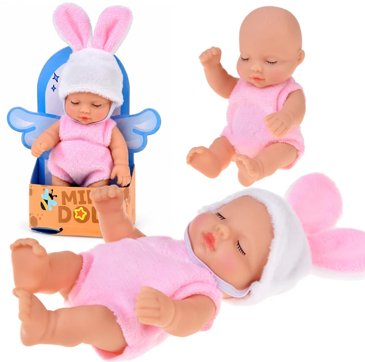 Jokomisiada Mini Baby Doll Bunny 11 cm Movable Arms, Legs and Head ZA6454