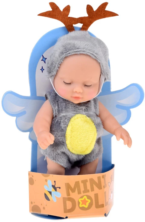 Jokomisiada Mini Baby Doll Reindeer 11 cm Movable Arms, Legs and Head ZA6454