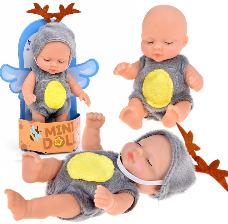 Jokomisiada Mini Baby Doll Reindeer 11 cm Movable Arms, Legs and Head ZA6454