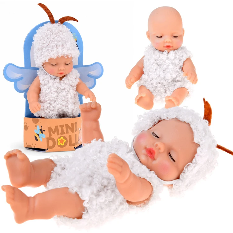 Jokomisiada Mini Baby Doll Sheep 11 cm Movable Arms, Legs and Head ZA6454