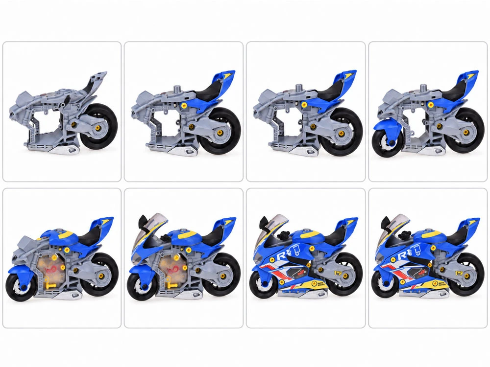 Jokomisiada Motociklų surinkimo dirbtuvės, 59 dalys, variklio garsai ir šviesos ZA6452